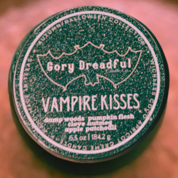 Vampire Kisses Wickless Candle: Damp Woods Pumpkin Flesh Apple Patchouli Scent - Picture 4 of 8